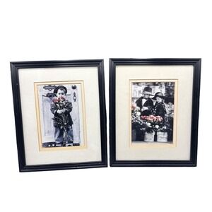 Vtg 90s Kim Anderson Missing You Flower Shopping Framed Prints Wall Decor